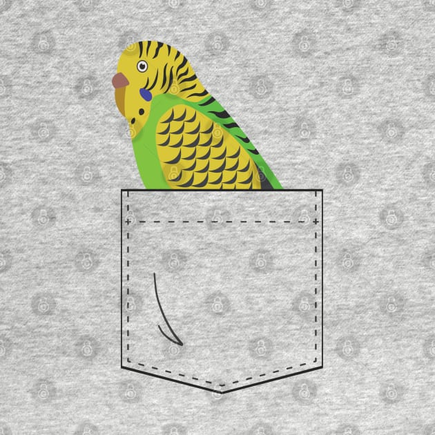 Budgie Parakeet Parrot In Your Front Pocket by Einstein Parrot